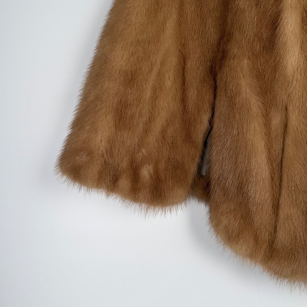 Vintage Cain Sloan Nashville Custom Mink Mobwife Old Hollywood Glamour Caplet - Picture 2 of 11